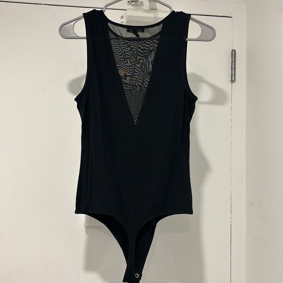 Black body suit with mesh in front and back - Picture 4 of 5